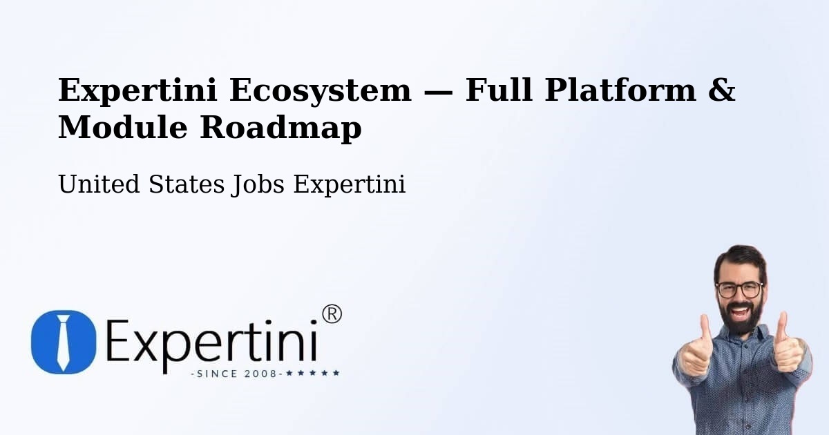 Expertini Ecosystem — Full Platform & Module Roadmap – Charlottesville